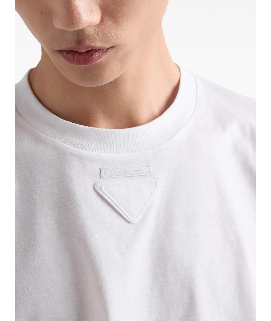 PRADA Белая хлопковая футболка, фото 5