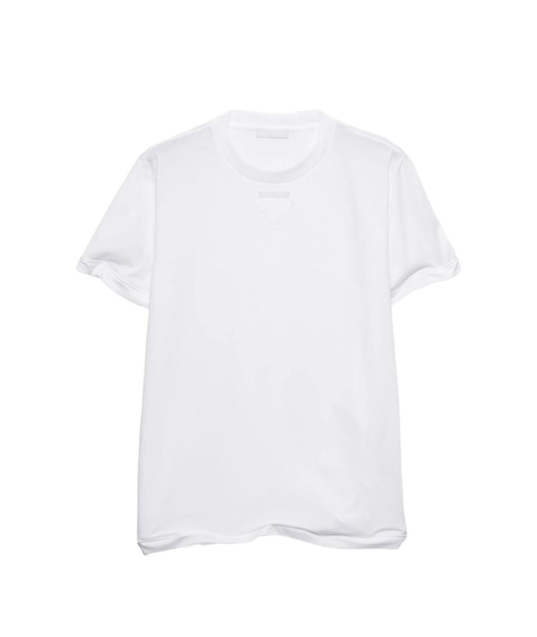 PRADA Белая хлопковая футболка, фото 1