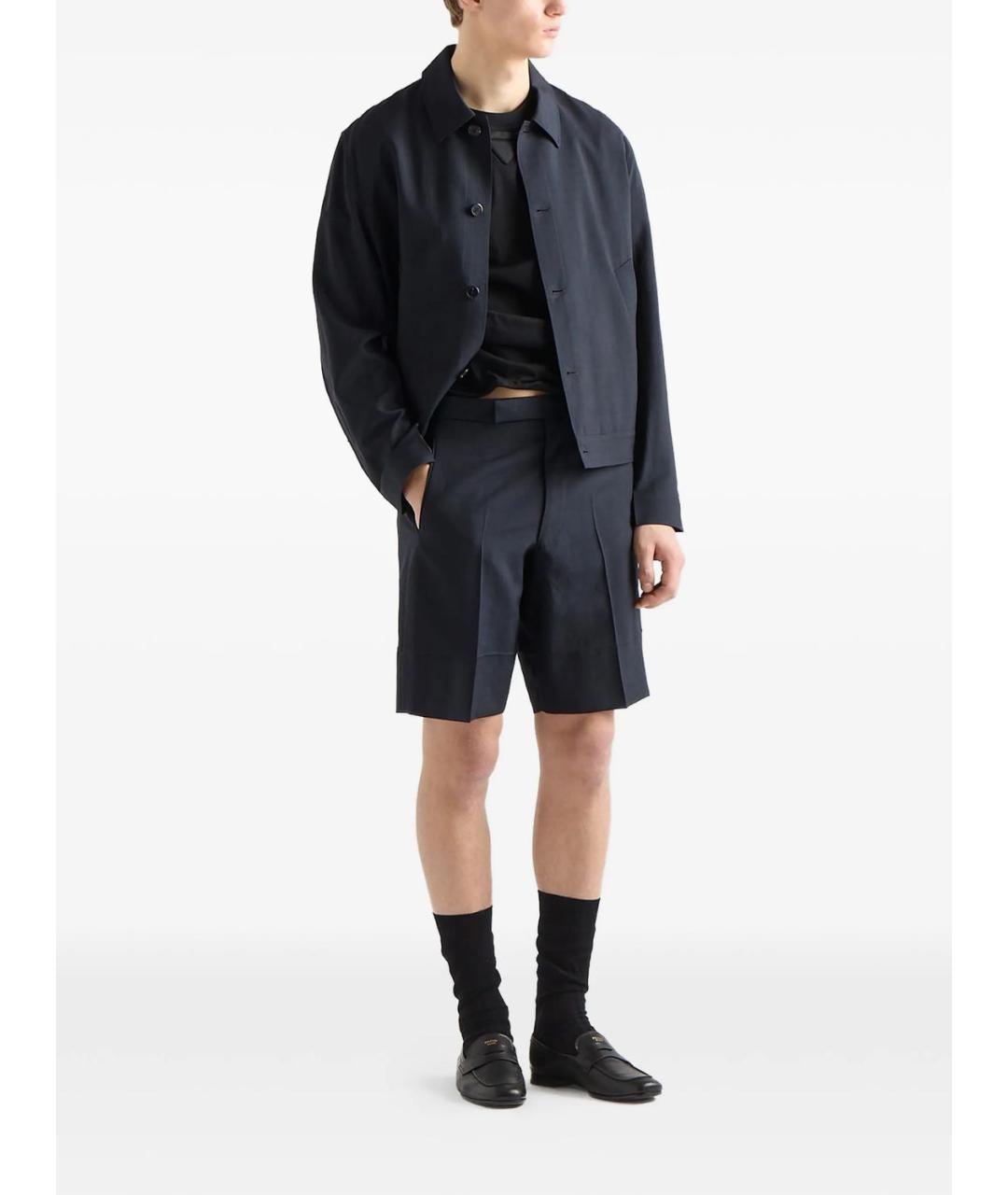 PRADA Черная хлопковая футболка, фото 4