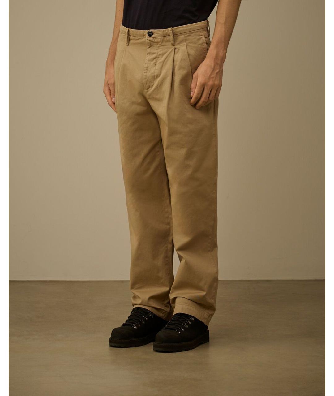 CP COMPANY Бежевые хлопковые брюки чинос, фото 2