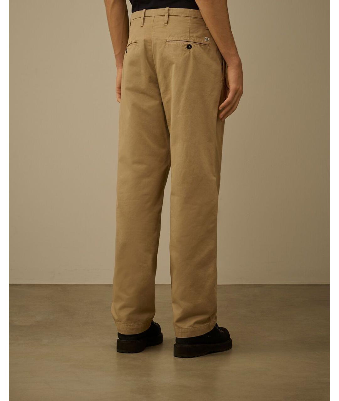 CP COMPANY Бежевые хлопковые брюки чинос, фото 3