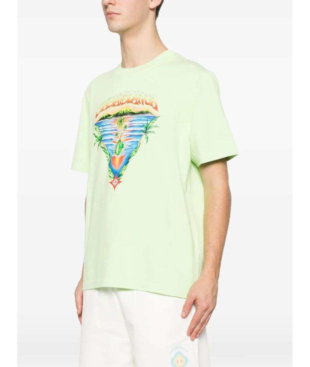 CASABLANCA Зеленая хлопковая футболка, фото 3
