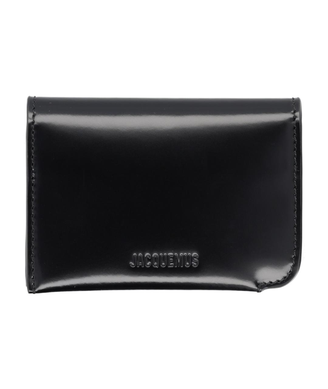 JACQUEMUS Черный кожаный кардхолдер, фото 1