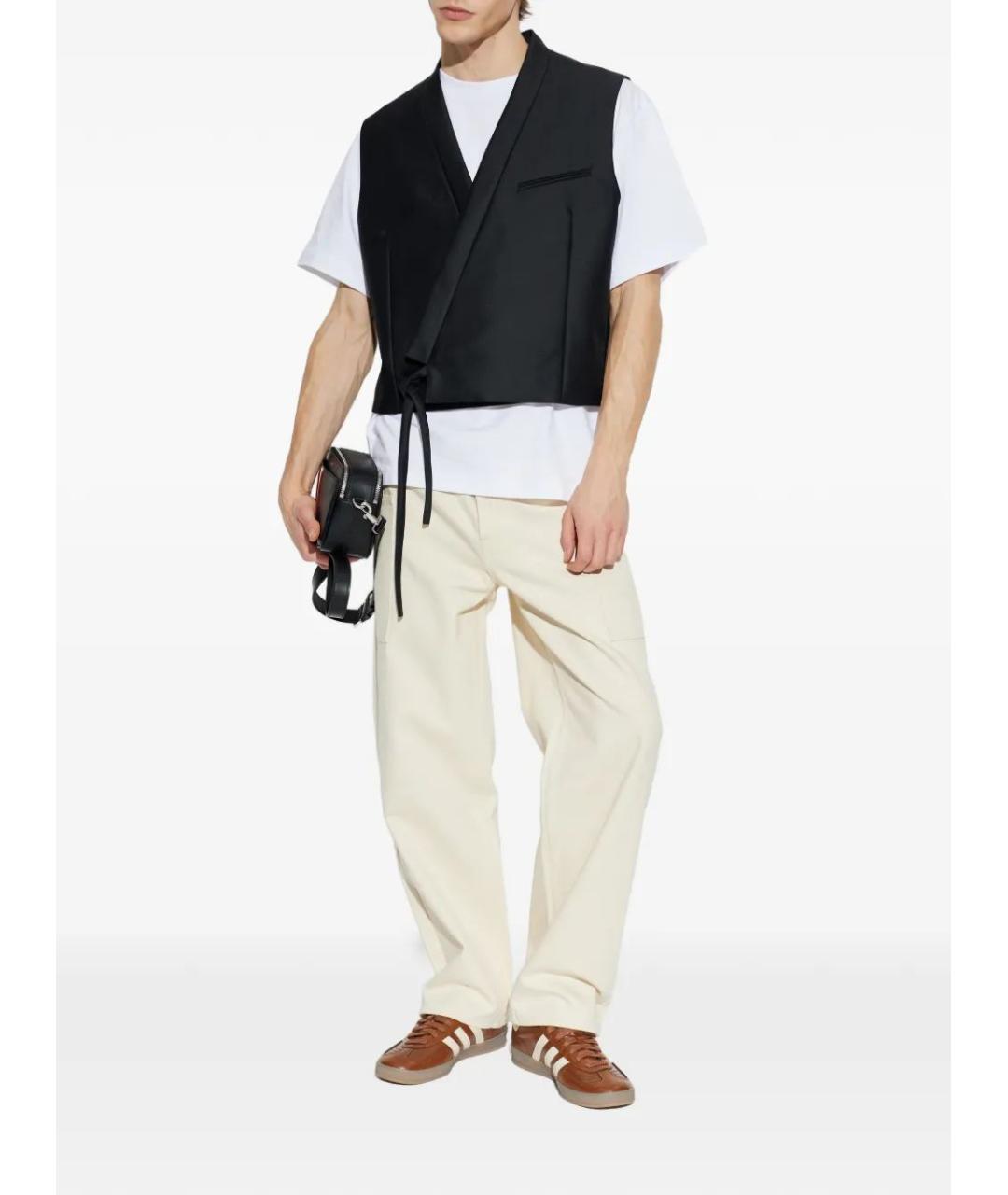 KENZO Белые хлопковые повседневные брюки, фото 2