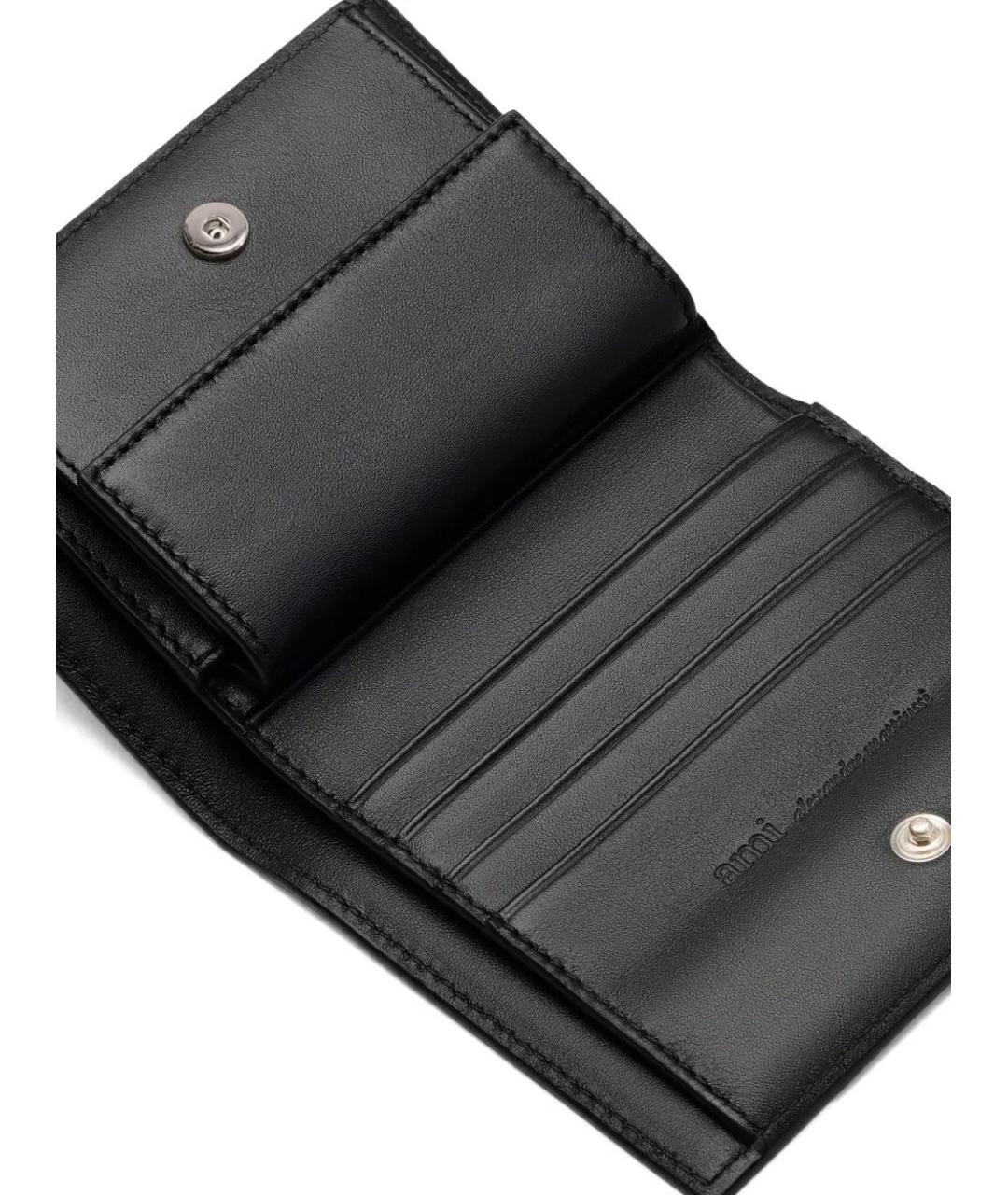 Ami Paris Черный кожаный кошелек, фото 3