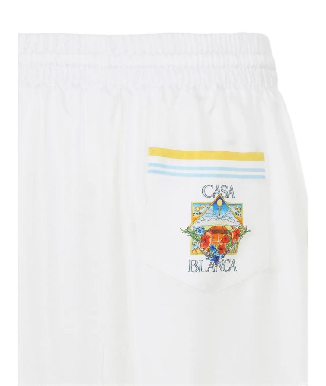 CASABLANCA Белые шелковые шорты, фото 3