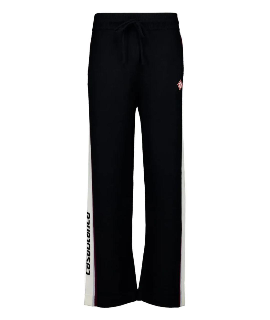 CASABLANCA Черные шерстяные повседневные брюки, фото 1