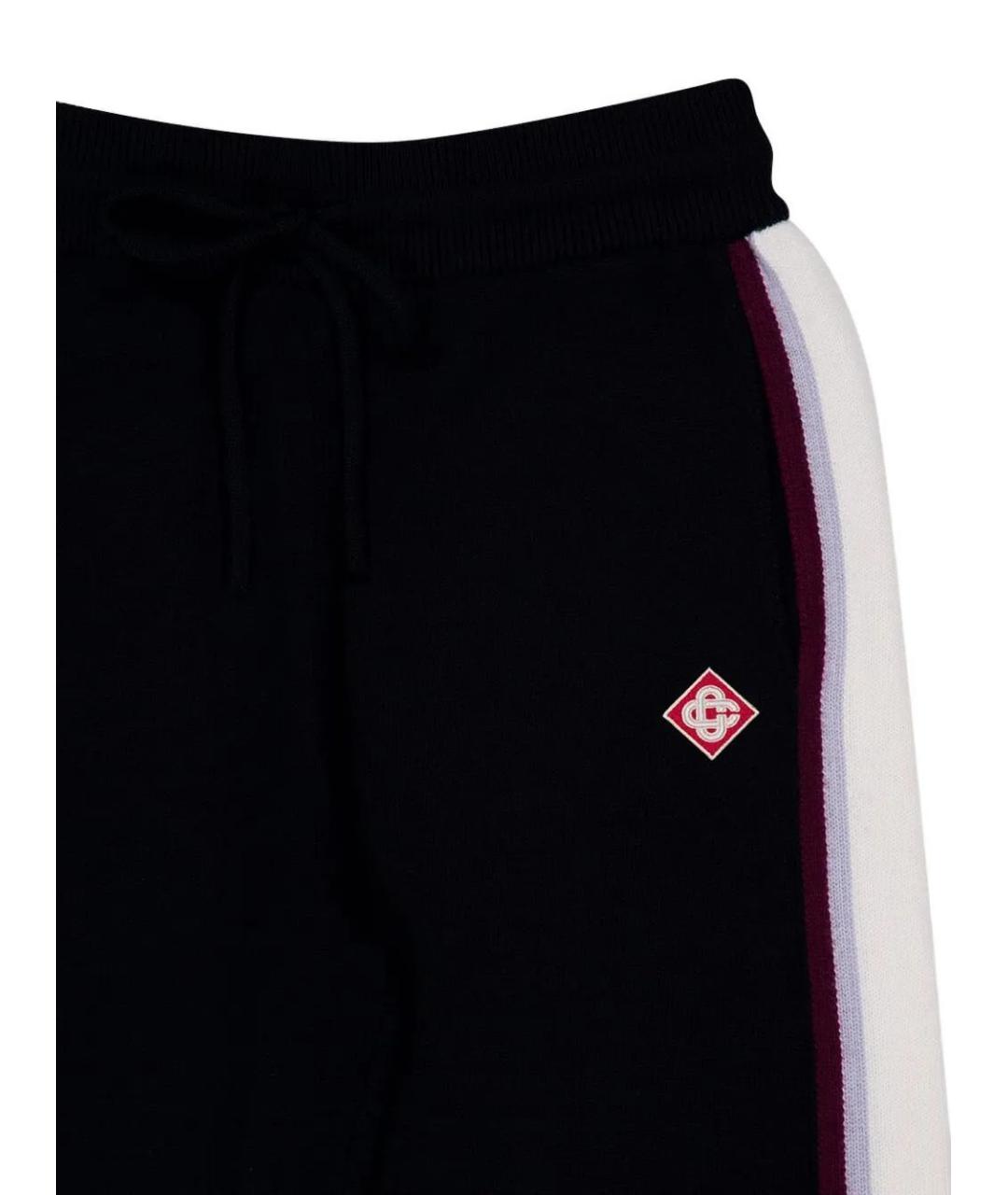 CASABLANCA Черные шерстяные повседневные брюки, фото 5