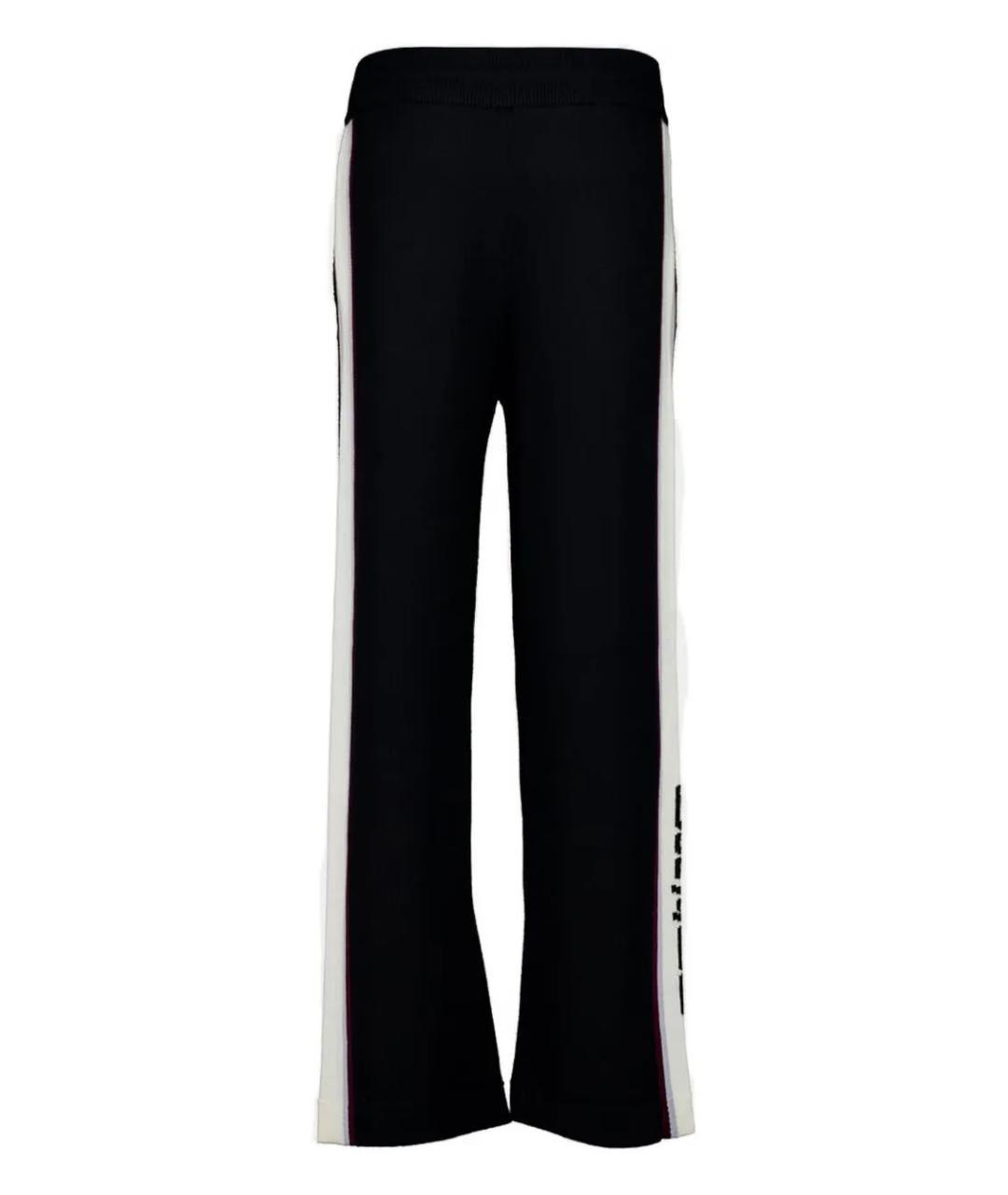 CASABLANCA Черные шерстяные повседневные брюки, фото 4