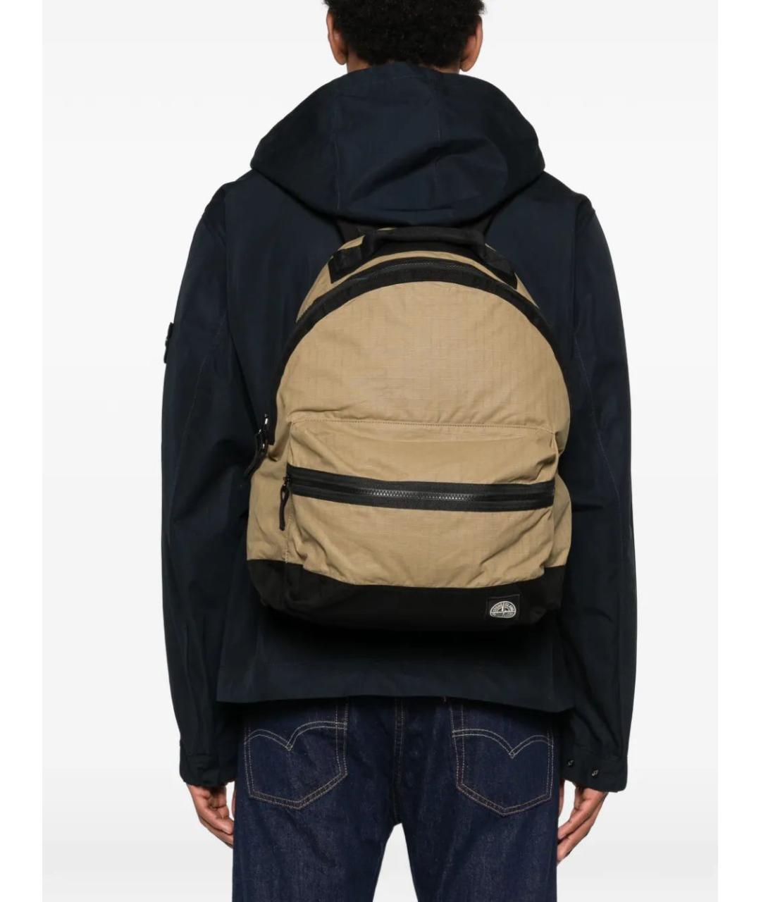 STONE ISLAND Зеленый хлопковый рюкзак, фото 2