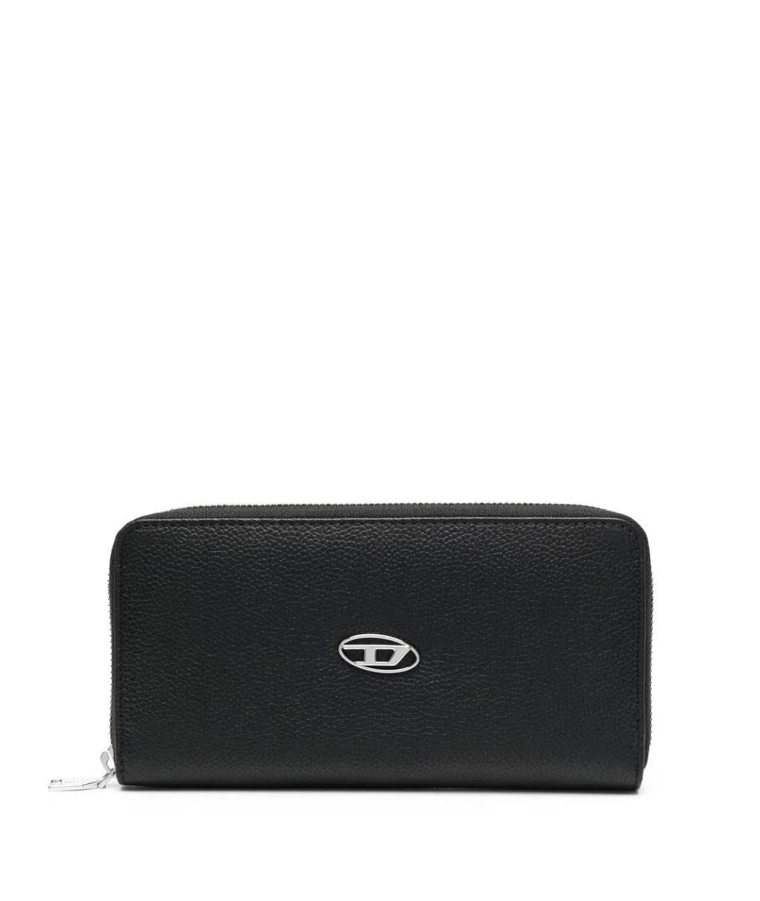 DIESEL Черный кожаный кошелек, фото 1