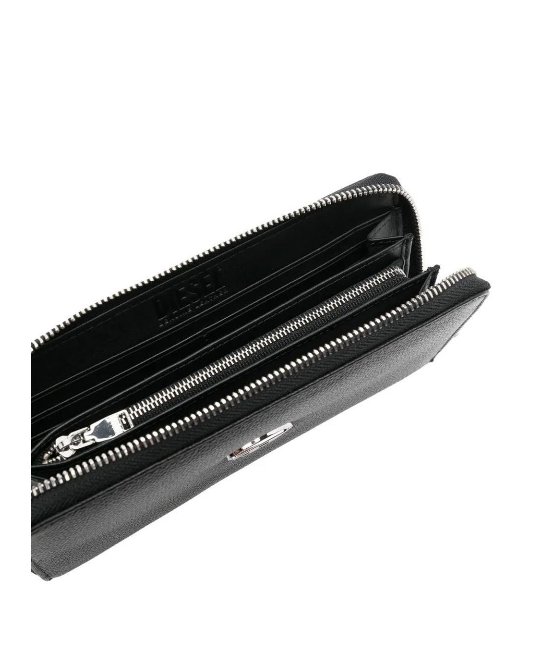 DIESEL Черный кожаный кошелек, фото 3