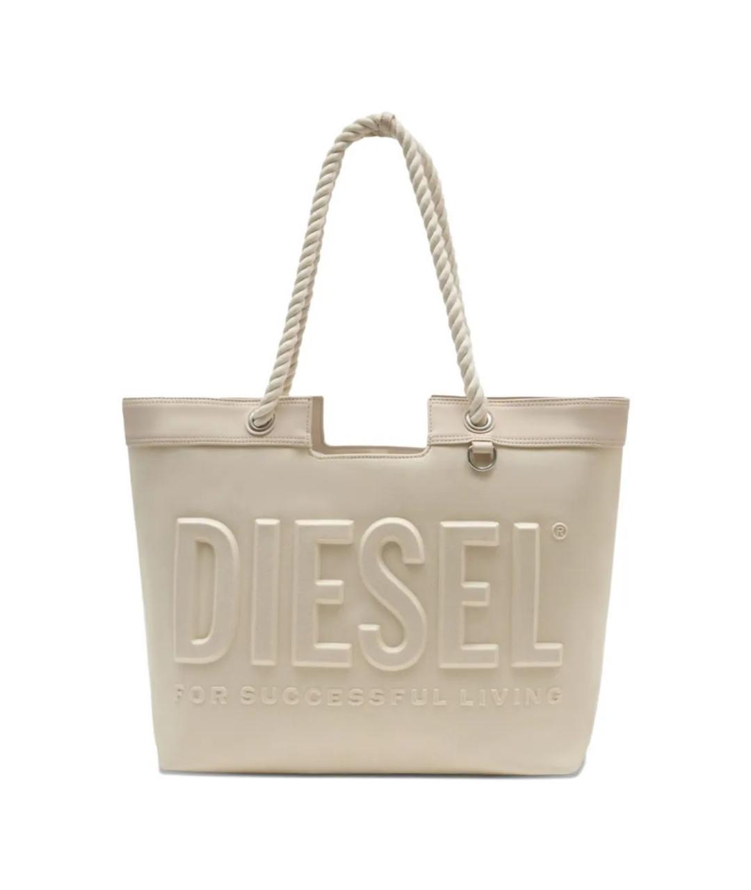 DIESEL Белая хлопковая сумка тоут, фото 2