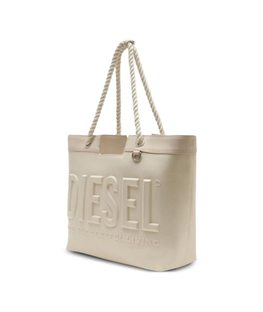 DIESEL Белая хлопковая сумка тоут, фото 3