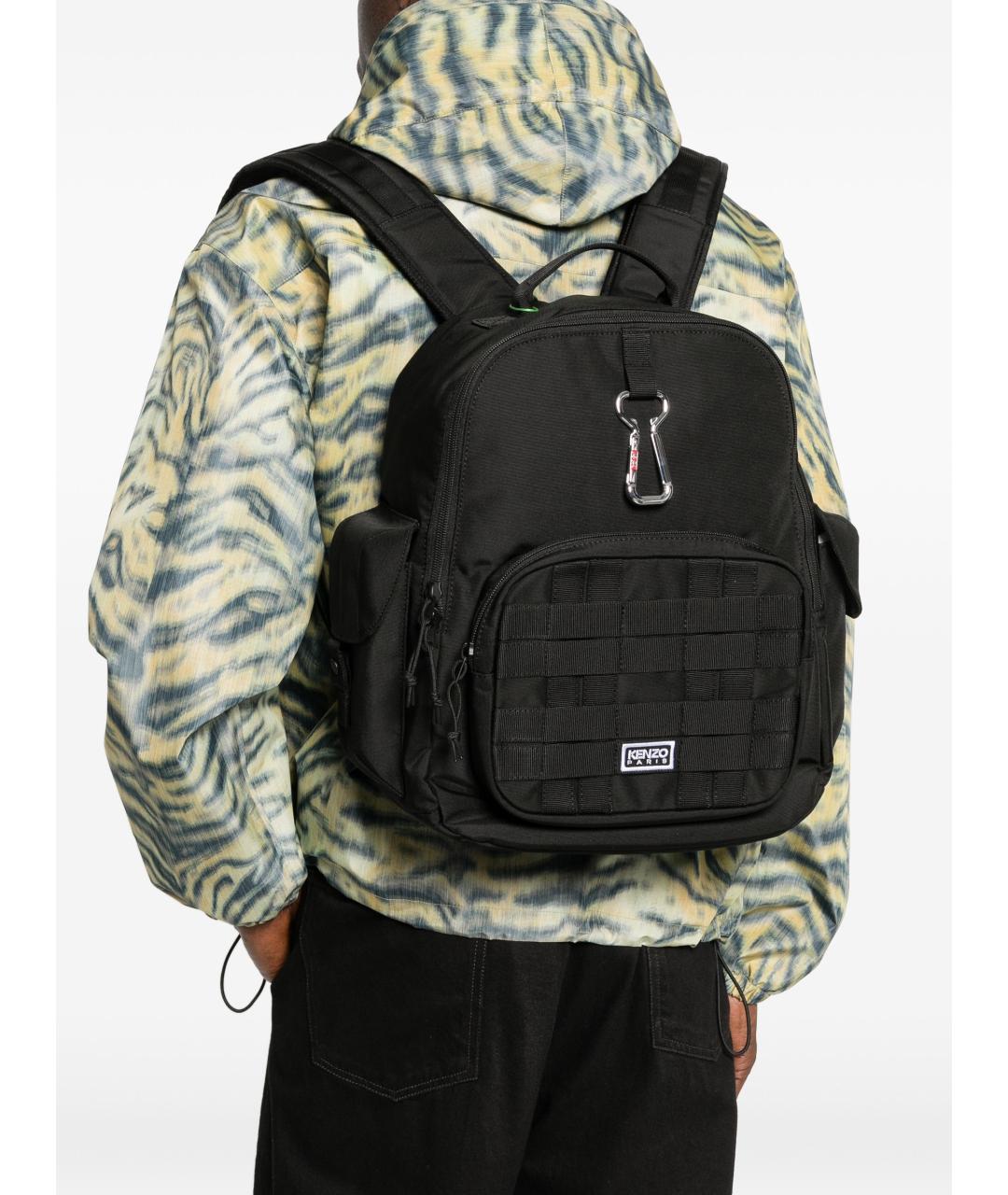 KENZO Черный синтетический рюкзак, фото 2