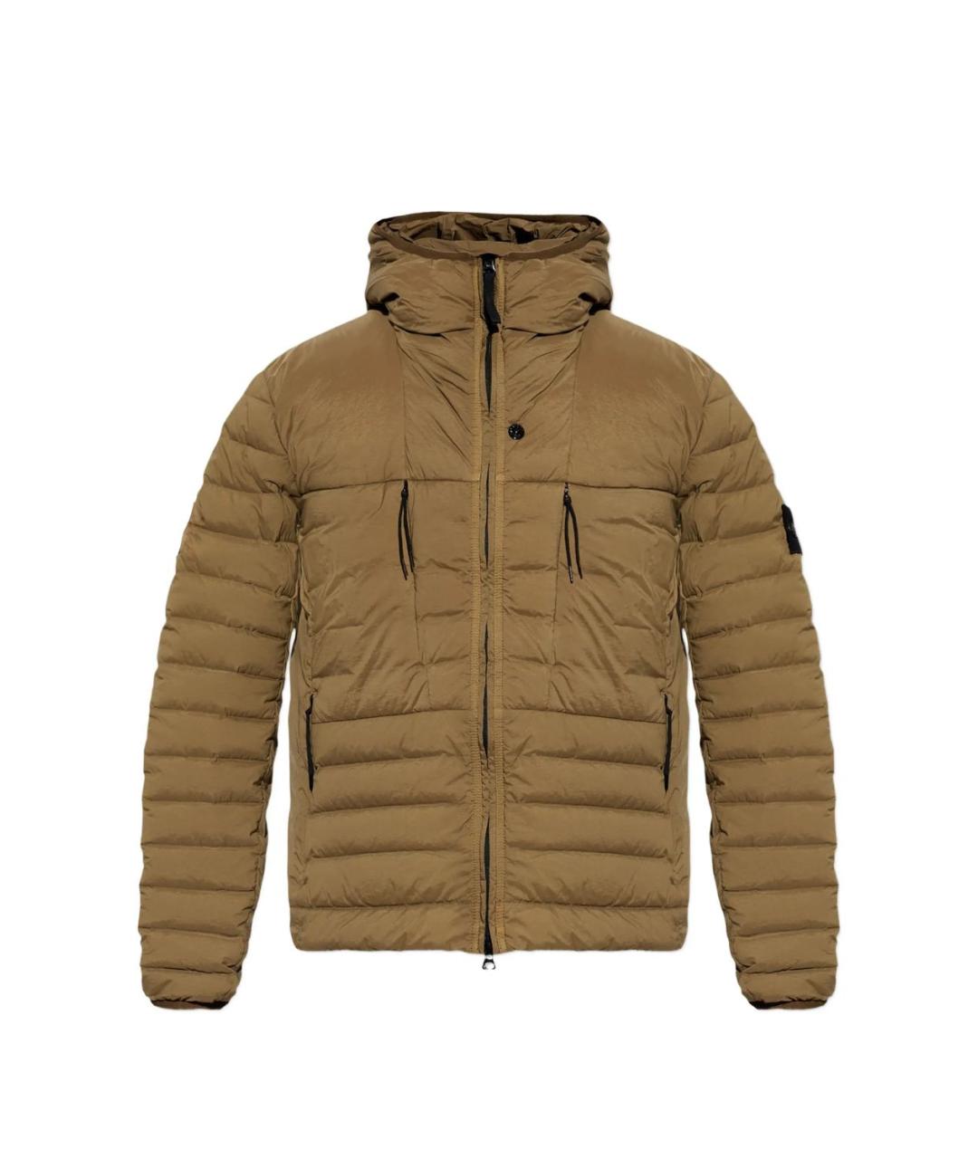 STONE ISLAND Зеленый полиамидовый пуховик, фото 1