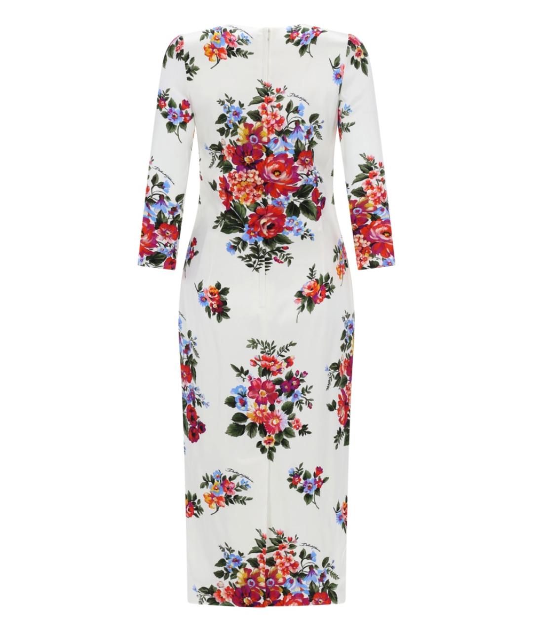 DOLCE&GABBANA Белое вискозное повседневное платье, фото 2