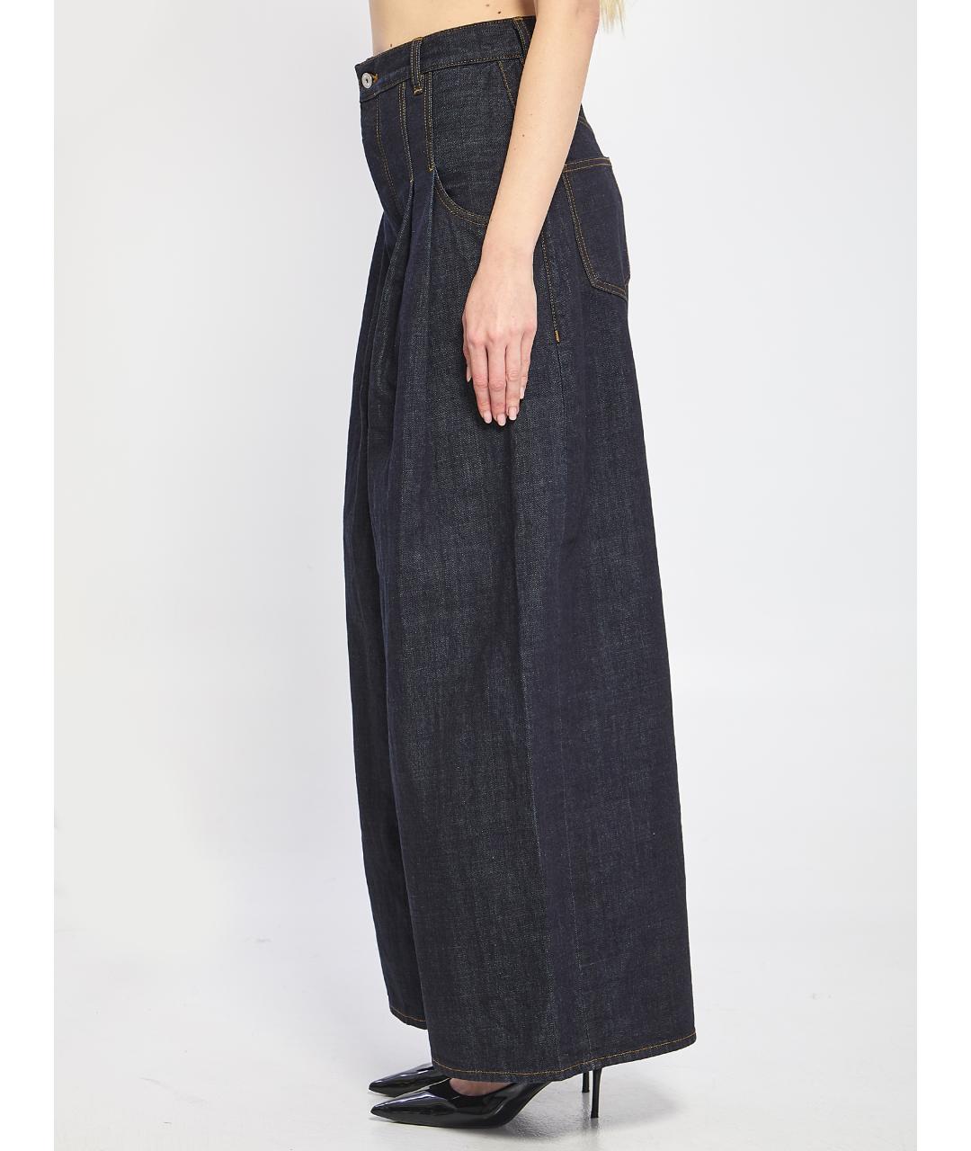 JACQUEMUS Темно-синие хлопковые прямые джинсы, фото 3