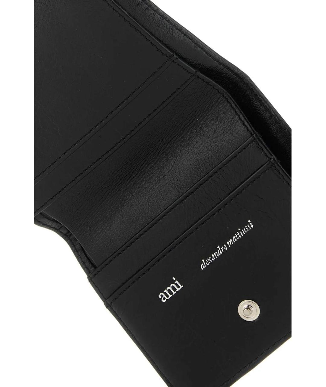 Ami Paris Черный кожаный кошелек, фото 4