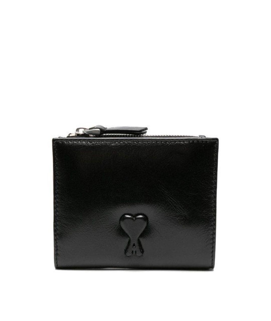 Ami Paris Черный кожаный кошелек, фото 1