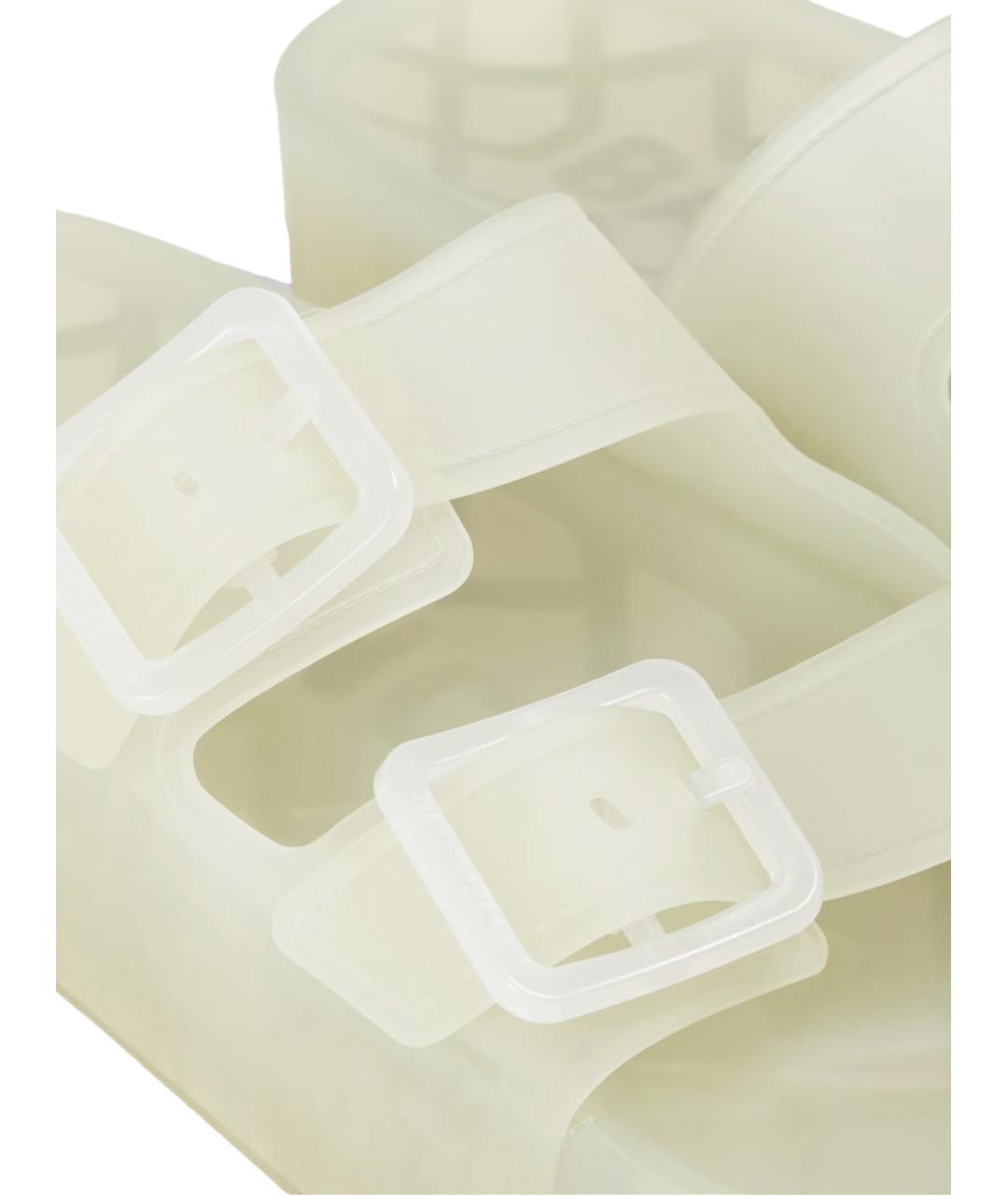 BALENCIAGA Белые резиновые сандалии, фото 4