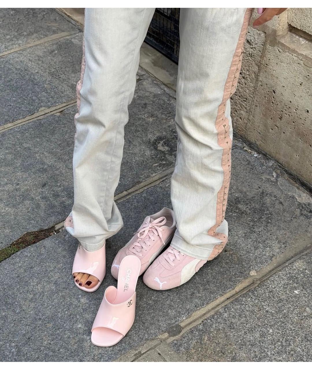 CHANEL Розовые кожаные мюли, фото 5