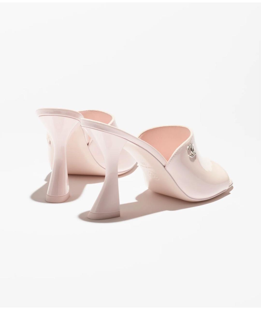 CHANEL Розовые кожаные мюли, фото 2