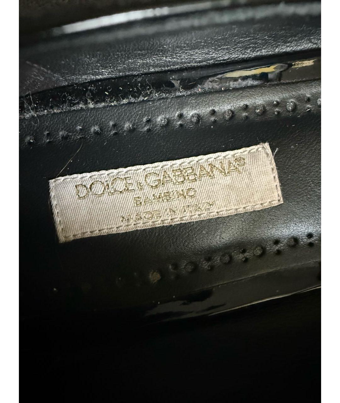 DOLCE&GABBANA Черные туфли из лакированной кожи, фото 7