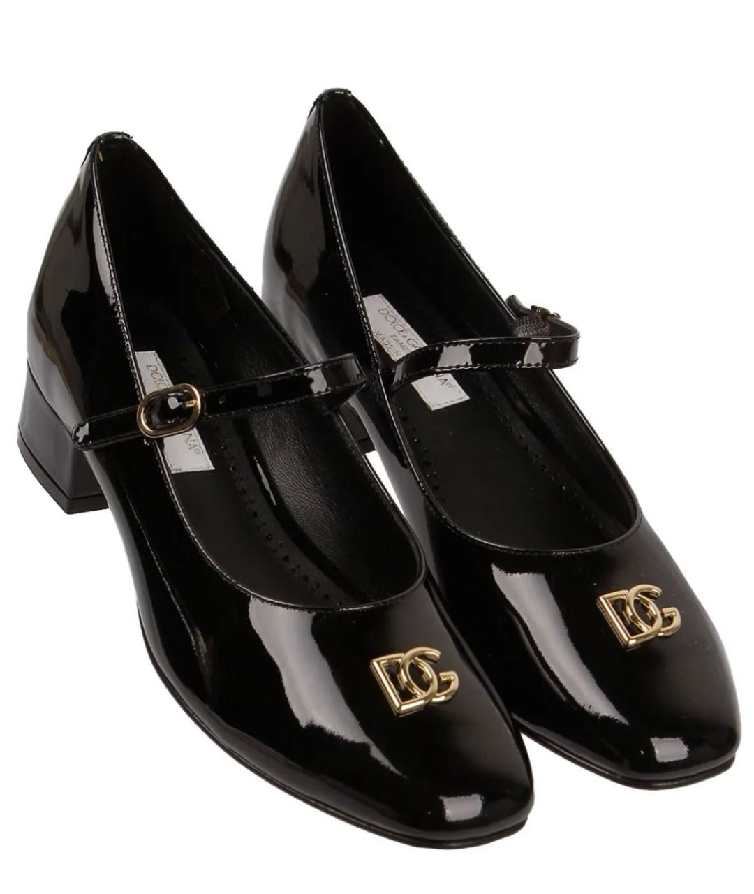 DOLCE&GABBANA Черные туфли из лакированной кожи, фото 2