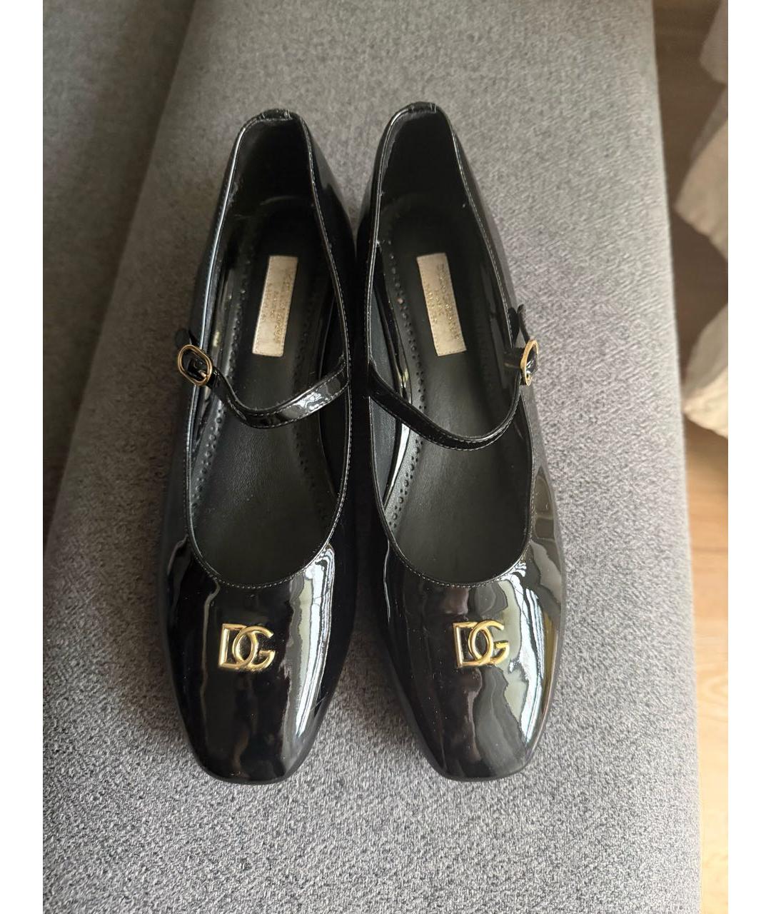 DOLCE&GABBANA Черные туфли из лакированной кожи, фото 3