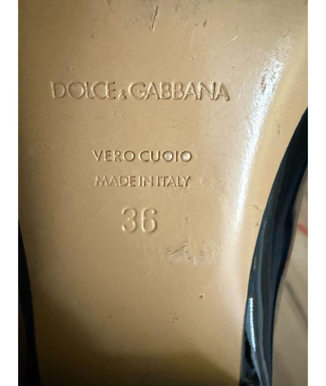 DOLCE&GABBANA Черные туфли из лакированной кожи, фото 6