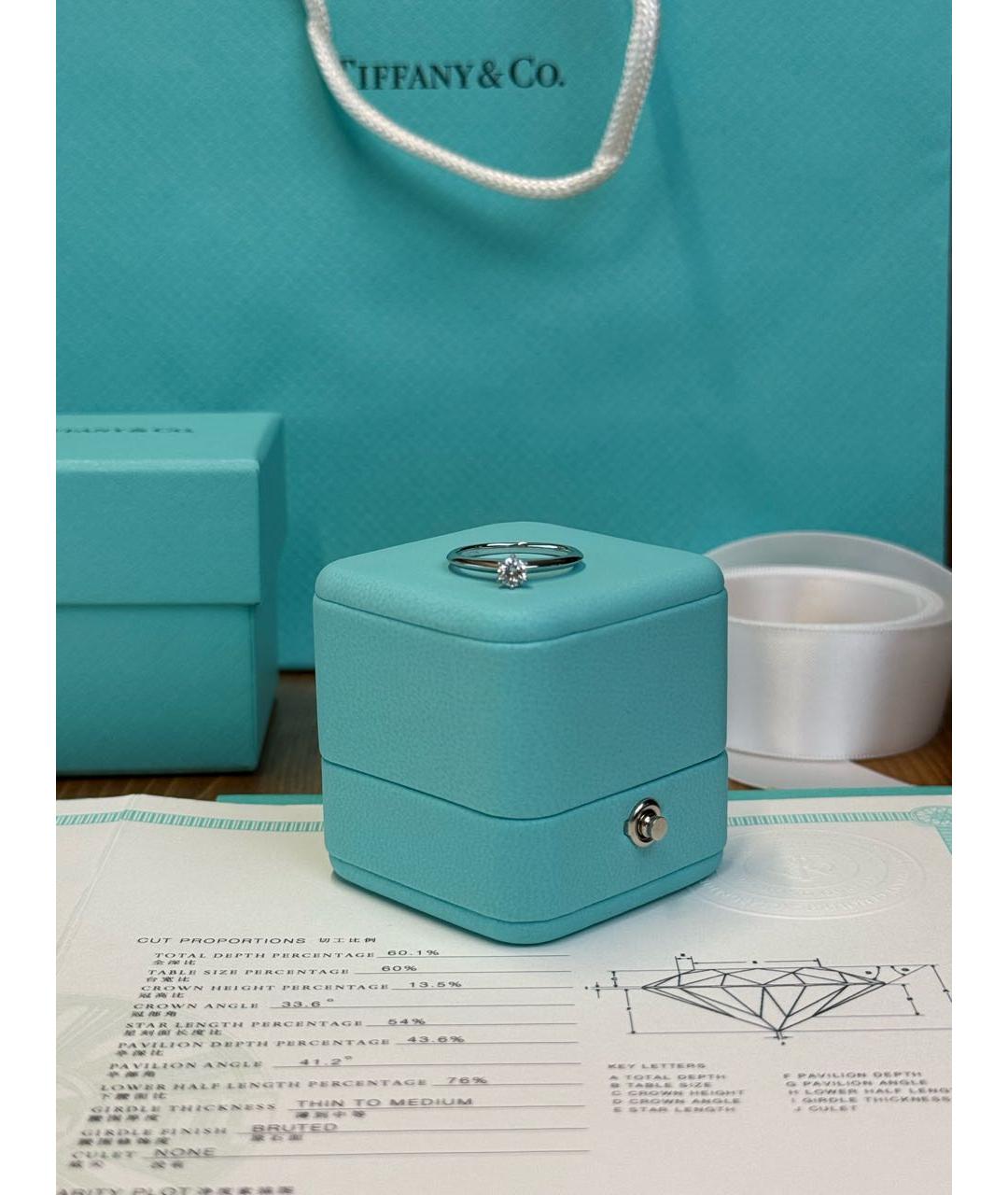 TIFFANY&CO Белое платиновое кольцо, фото 4