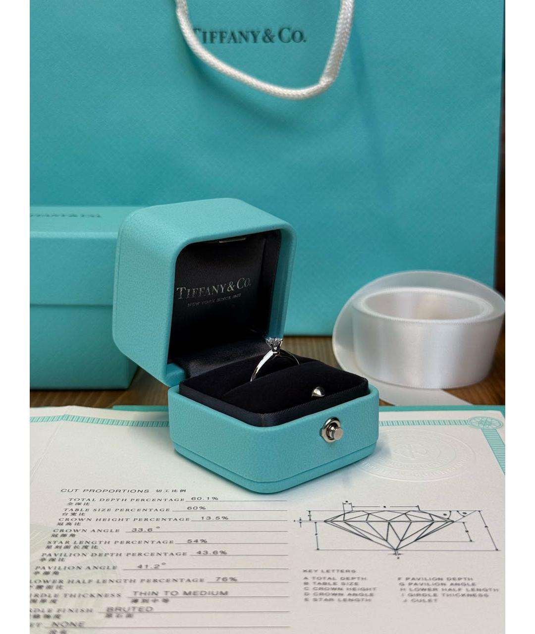 TIFFANY&CO Белое платиновое кольцо, фото 3