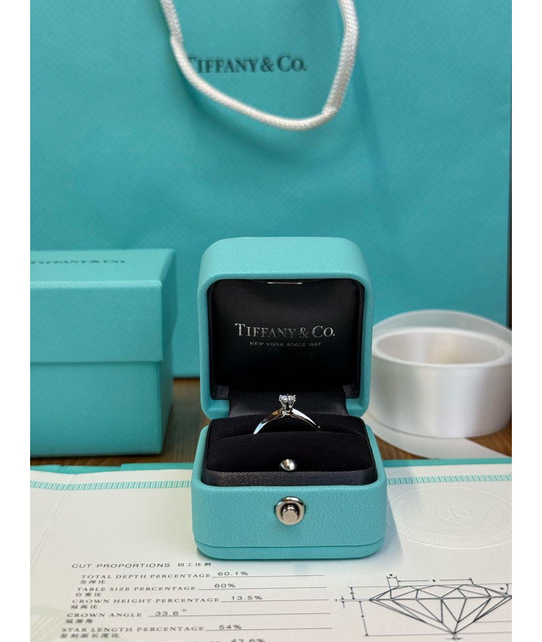 TIFFANY&CO Белое платиновое кольцо, фото 2