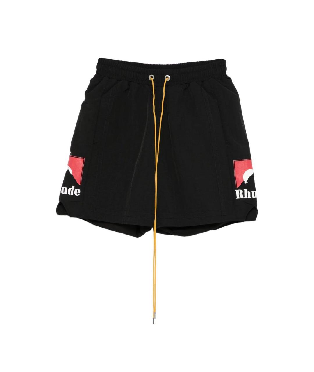 RHUDE Черные полиамидовые шорты, фото 1