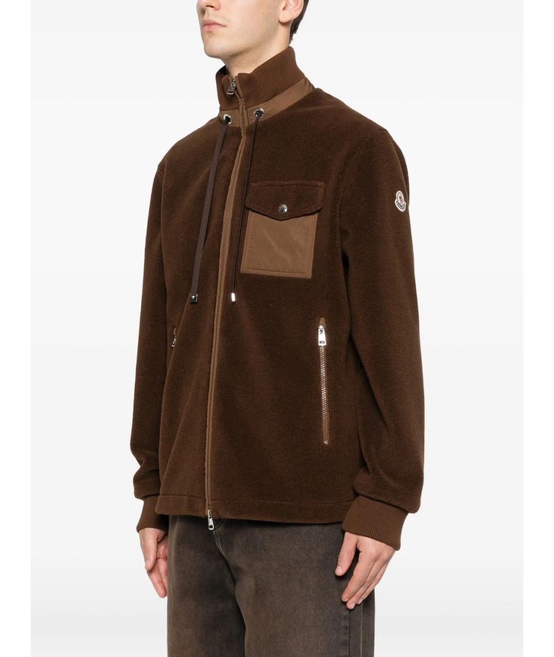 MONCLER Коричневая полиэстеровая куртка, фото 2