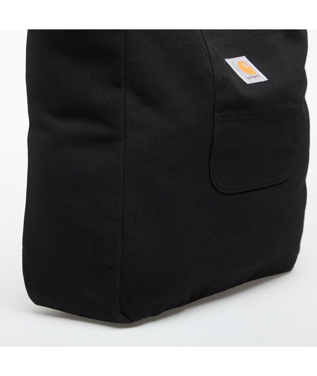 CARHARTT WIP Черная хлопковая сумка тоут, фото 3
