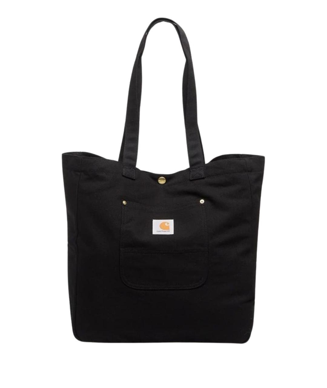 CARHARTT WIP Черная хлопковая сумка тоут, фото 1