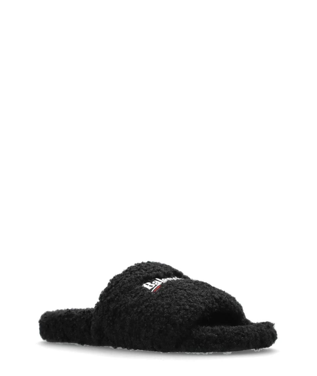 BALENCIAGA Черные синтетические сандалии, фото 2