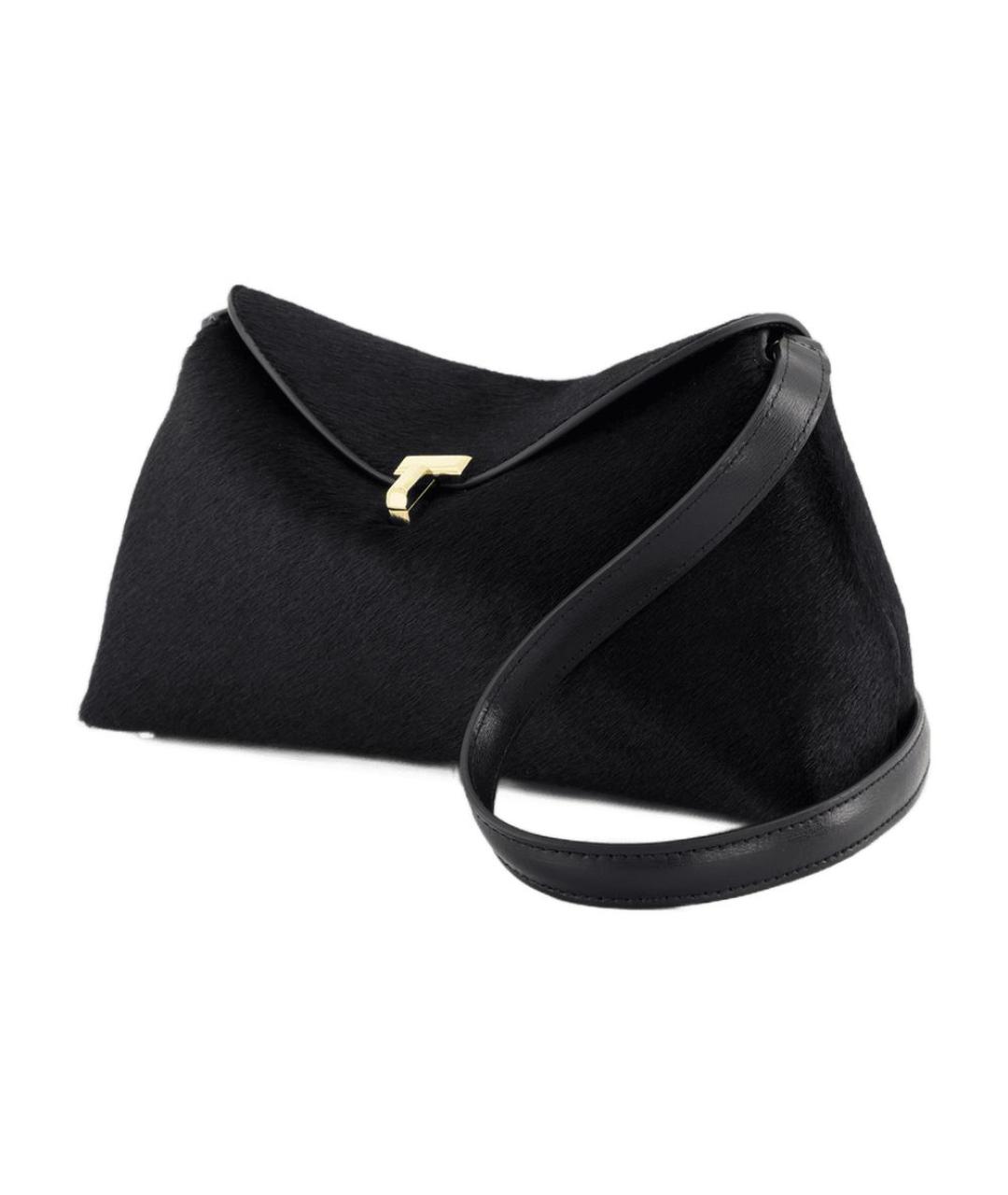 TOTEME Черная кожаная сумка через плечо, фото 2
