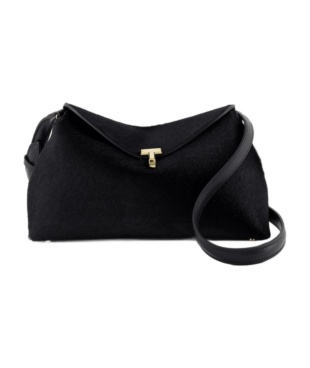 TOTEME Черная кожаная сумка через плечо, фото 1