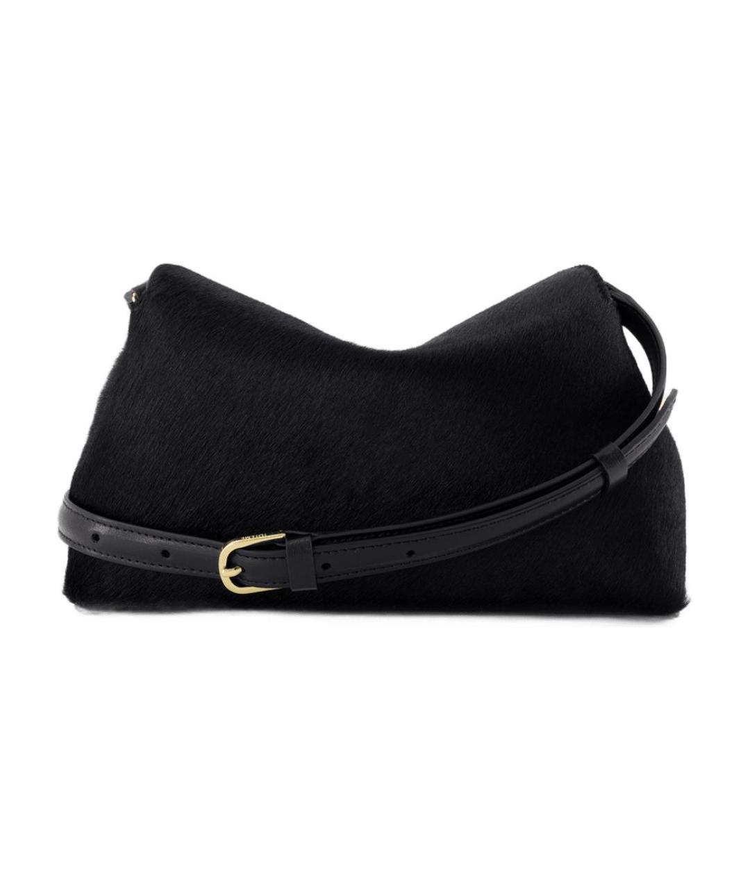 TOTEME Черная кожаная сумка через плечо, фото 3