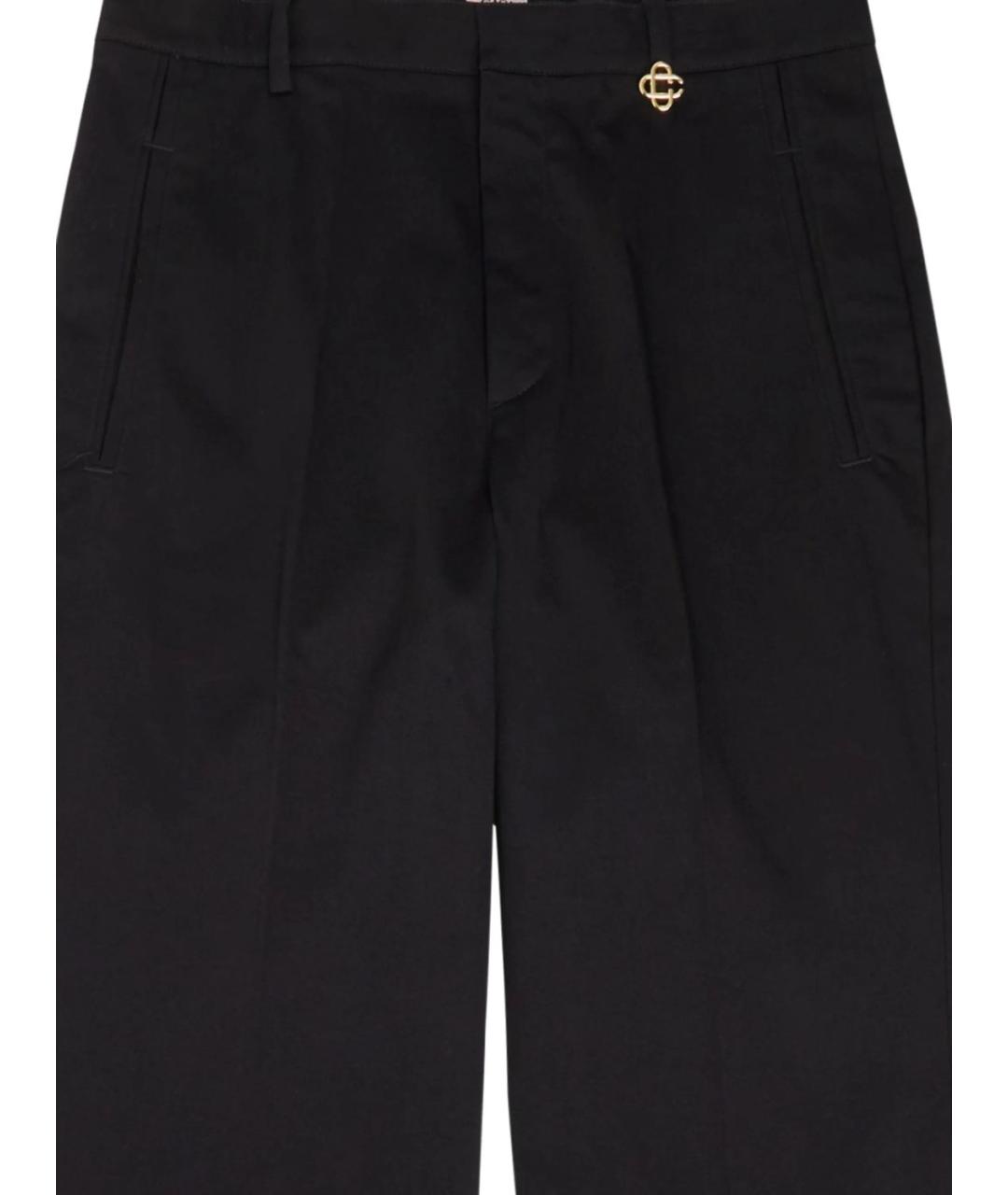 CASABLANCA Черные хлопковые повседневные брюки, фото 2
