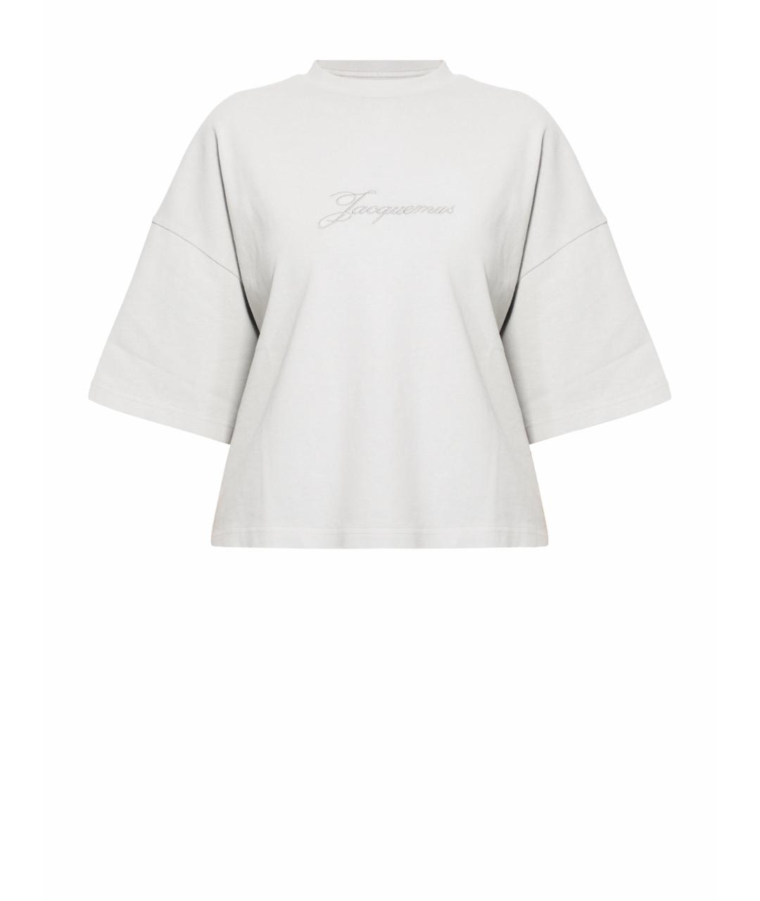 JACQUEMUS Белая хлопковая футболка, фото 1