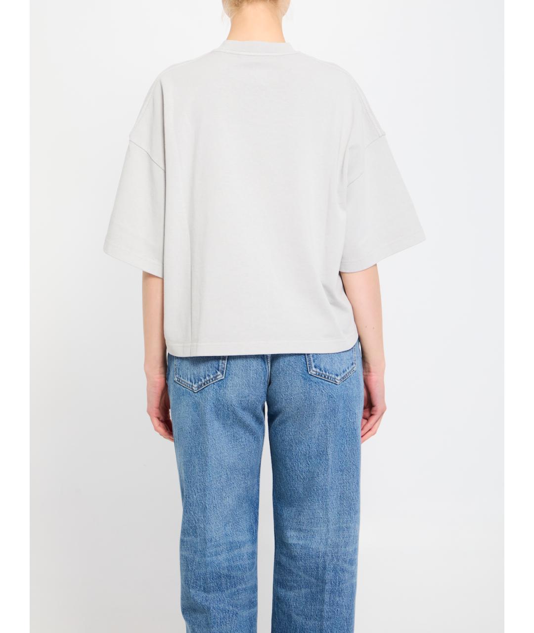 JACQUEMUS Белая хлопковая футболка, фото 4