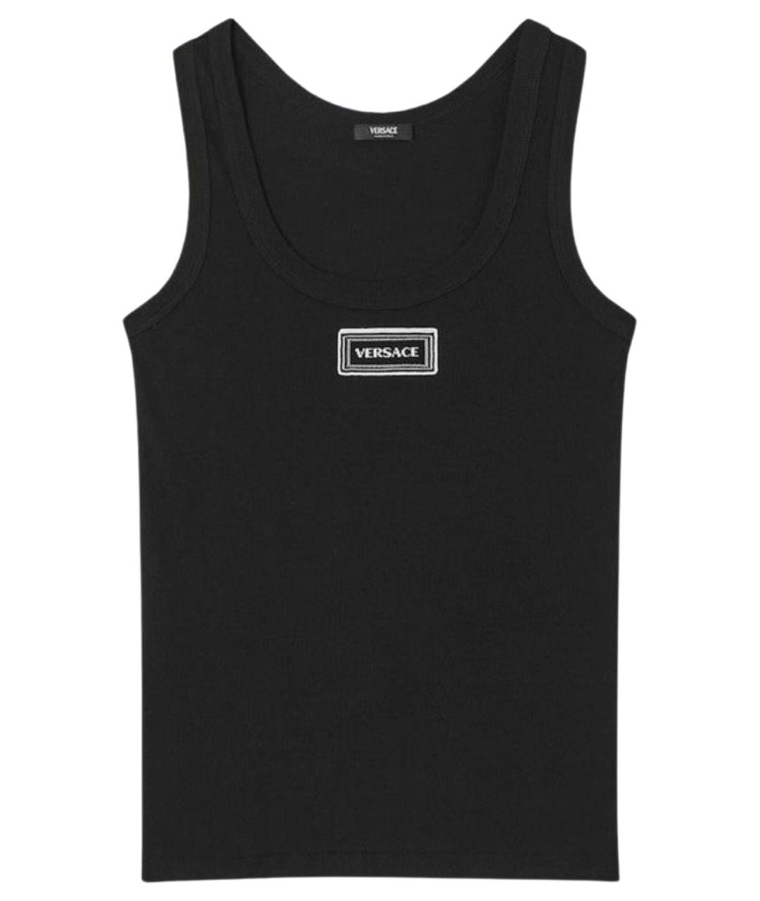 VERSACE Черная хлопковая майка, фото 1
