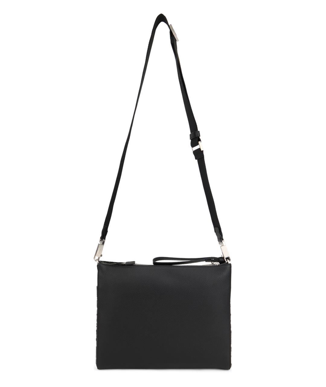 FERRAGAMO Черная кожаная сумка на плечо, фото 2