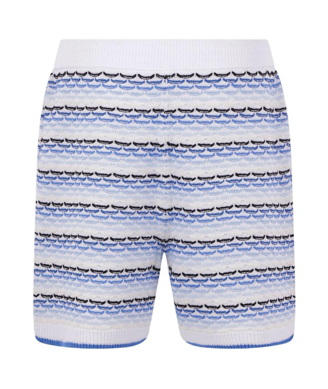 CASABLANCA Синие хлопковые шорты, фото 4