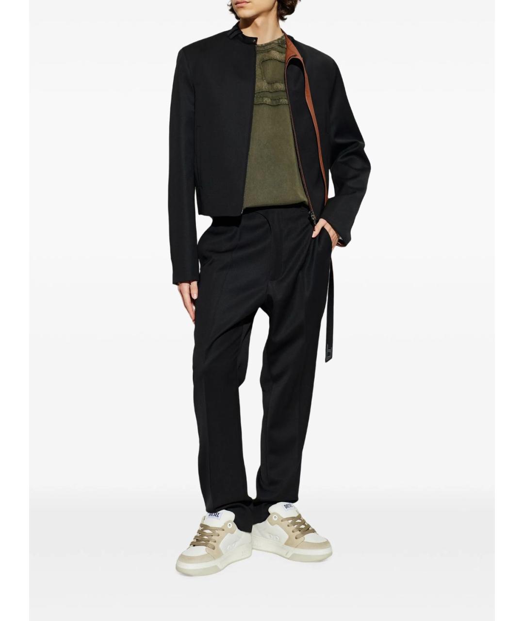 DIESEL Бежевые кожаные низкие кроссовки / кеды, фото 4