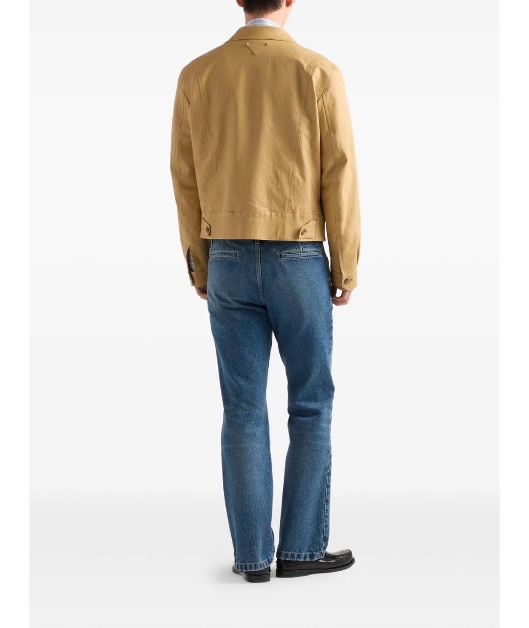 PRADA Синие хлопковые прямые джинсы, фото 5